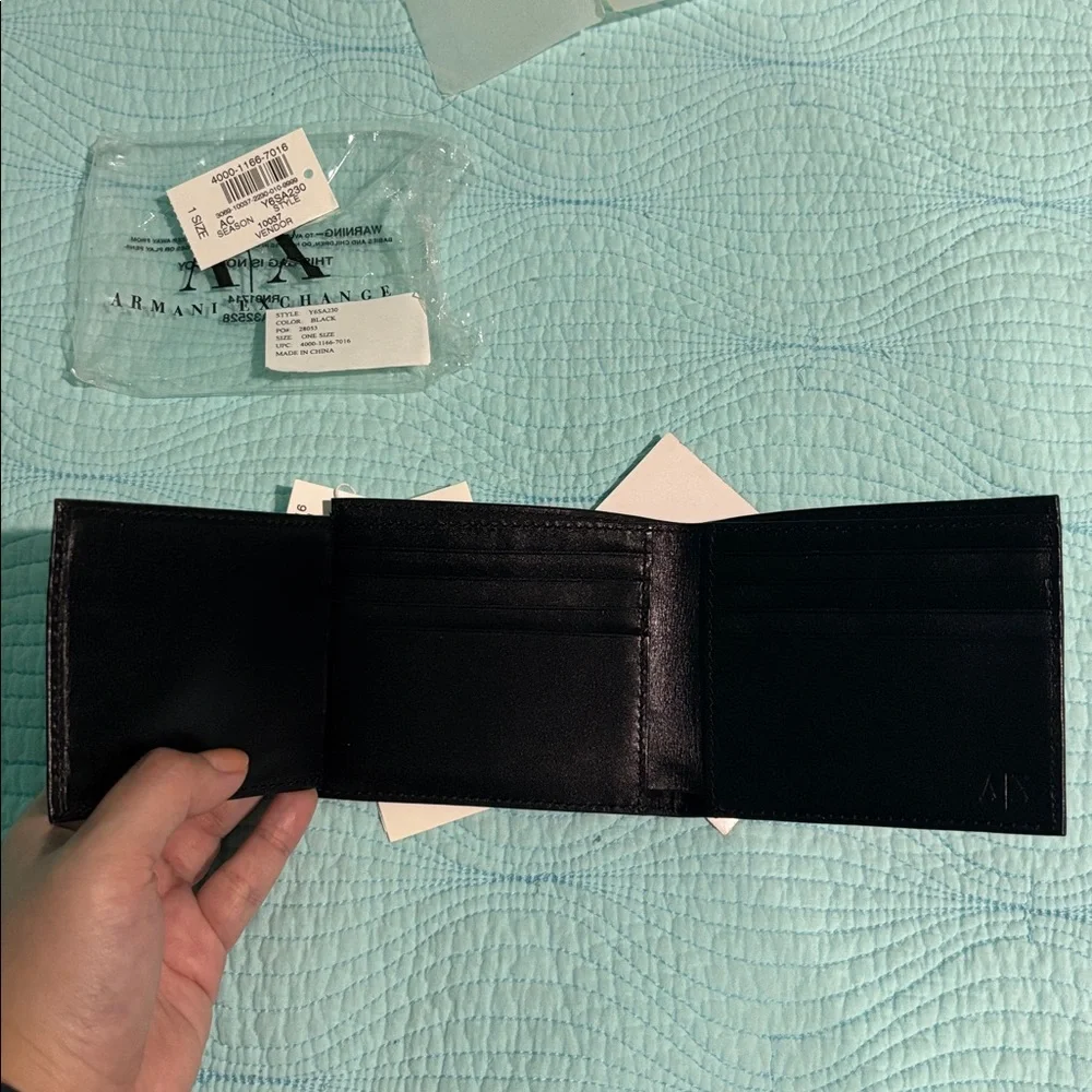 Armani Exchange Black Leather Wallet